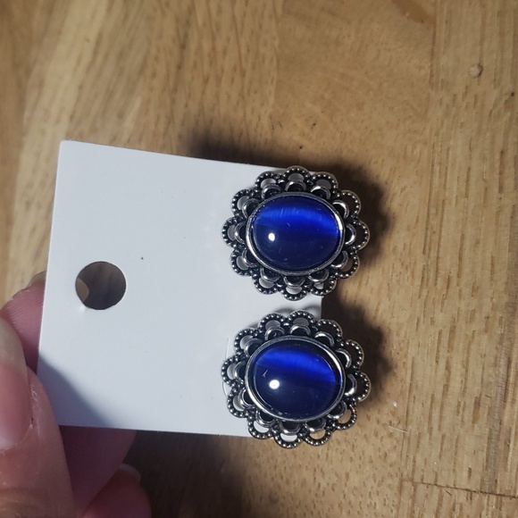 Jewelry - Royal blue clip on earrings